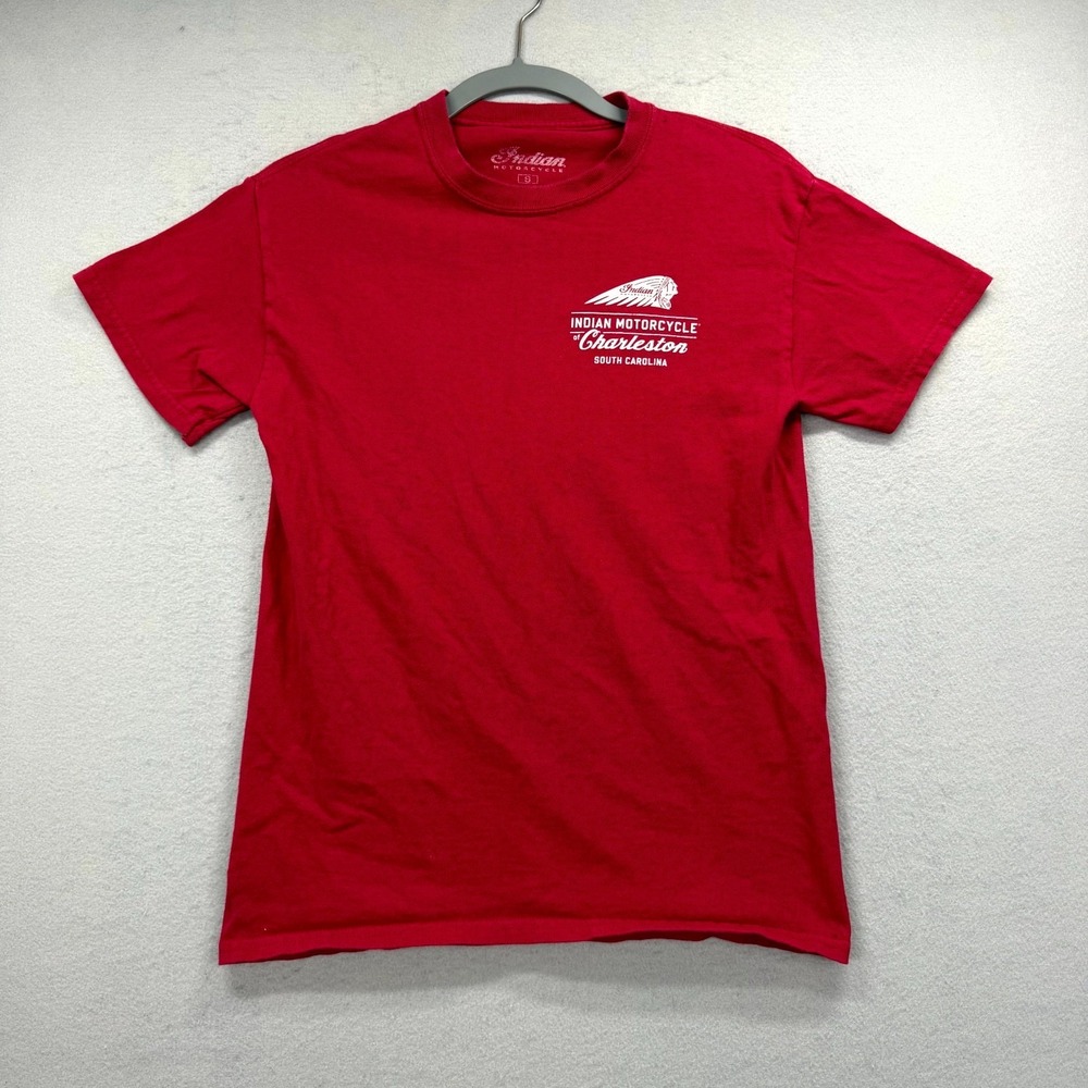 Indian Motorcycle Charleston South Carolina T-Shirt Womens Small Red Graphic Tee